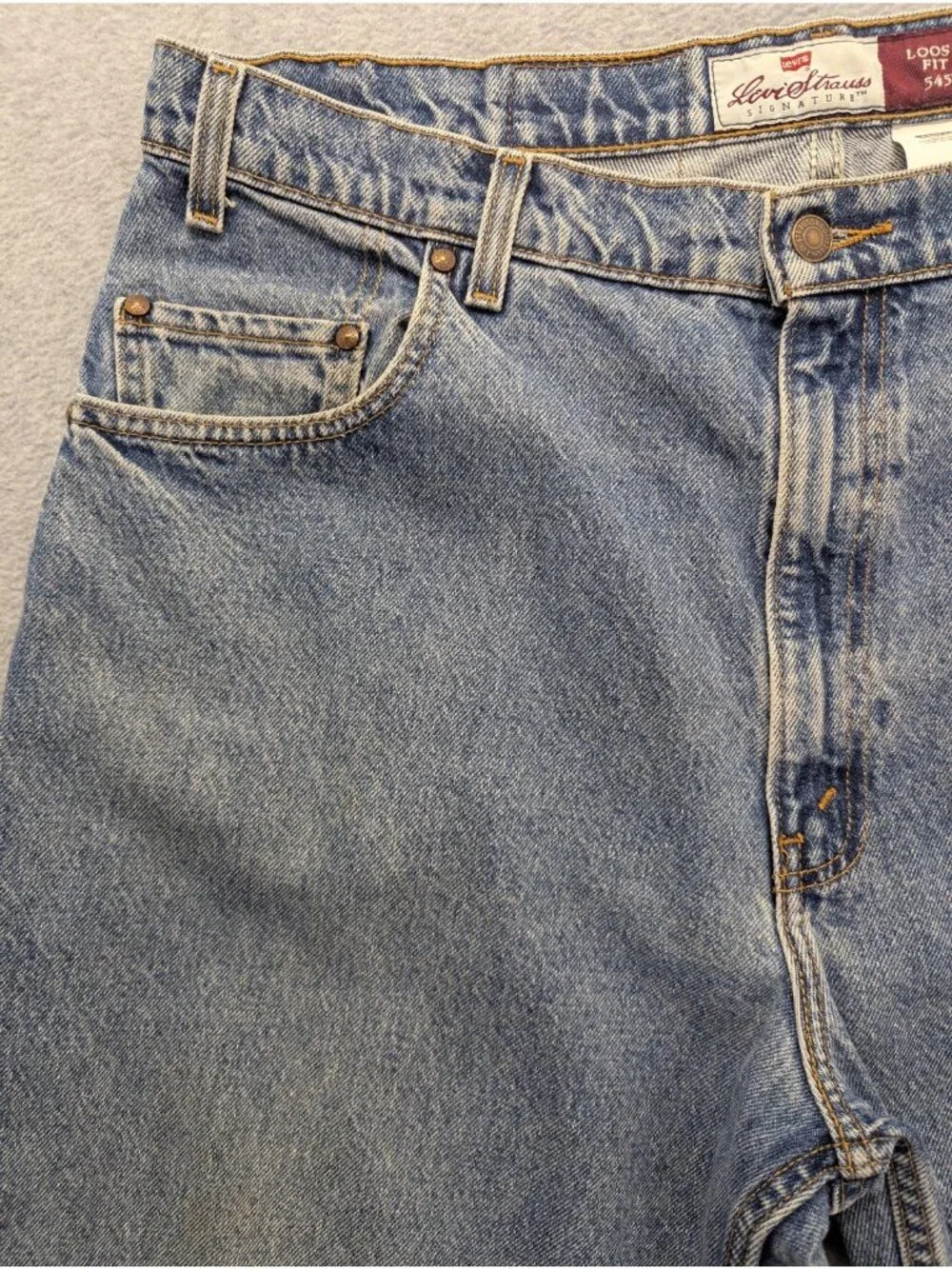 Vintage Levis 545 Jeans Mens 40x36 Blue Medium Wash Loose Fit Straight Denim